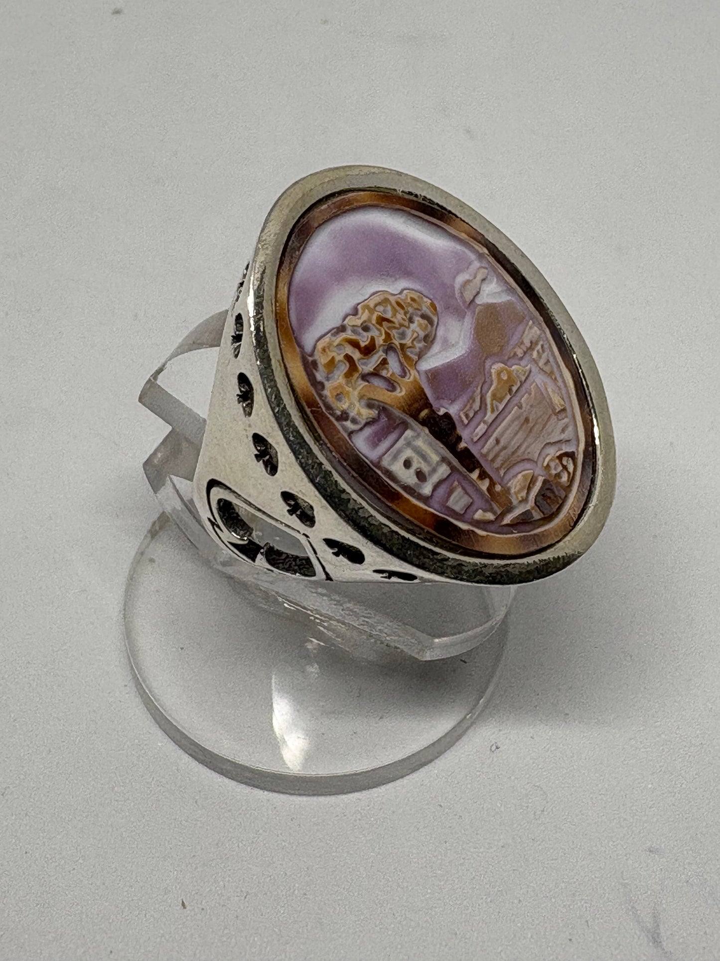 Anello in Cammeo Raffigurazione "Paesaggio"