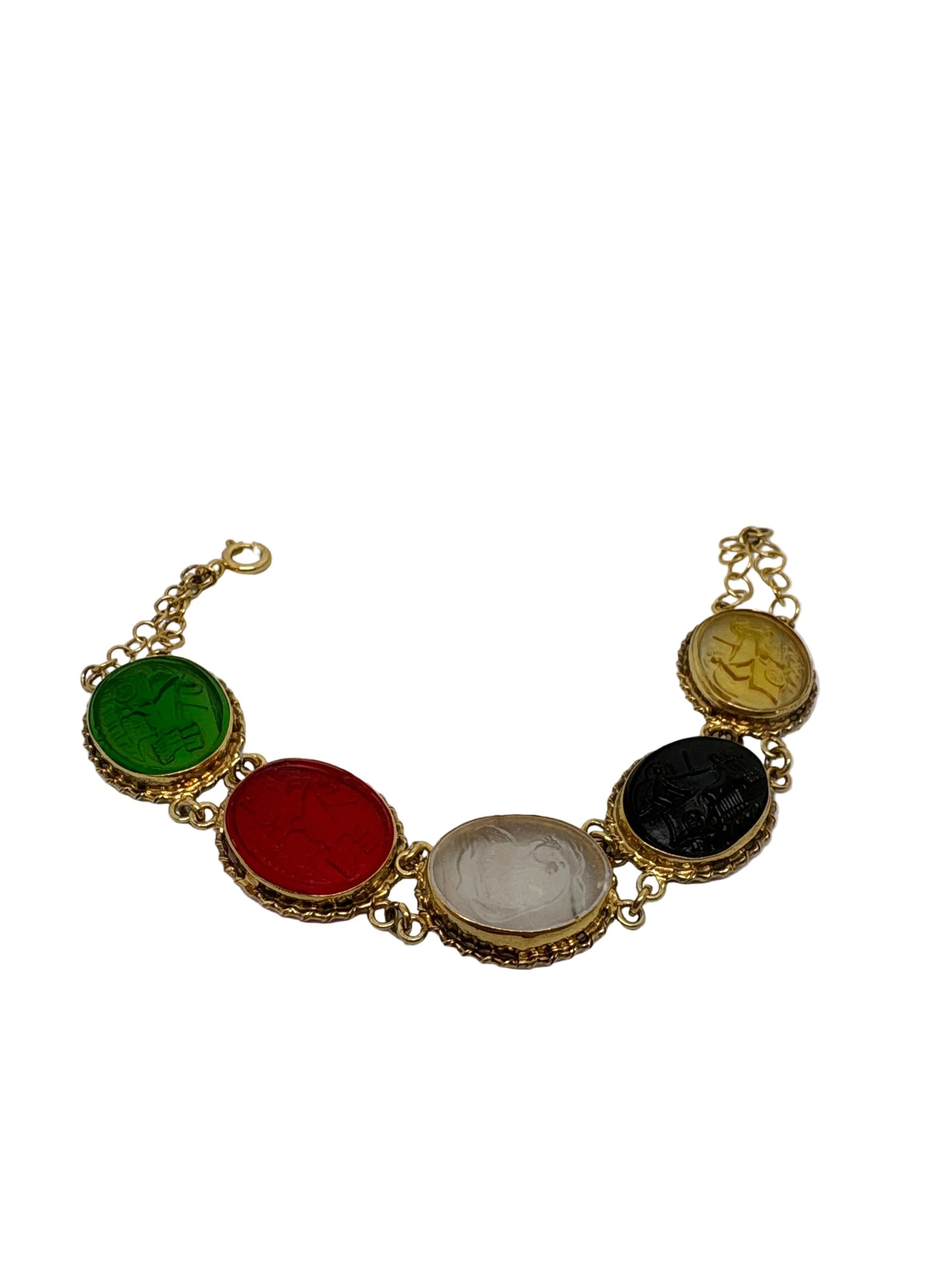 Bracciale in Cammeo Veneziano incisione "Carro di Apollo"