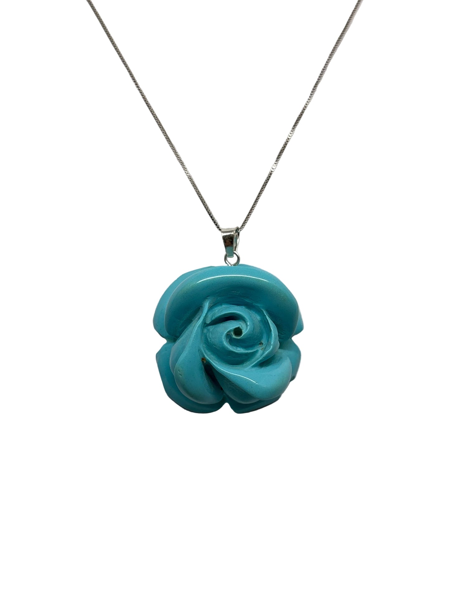 Pendente in Pasta di Turchese " Rosa"