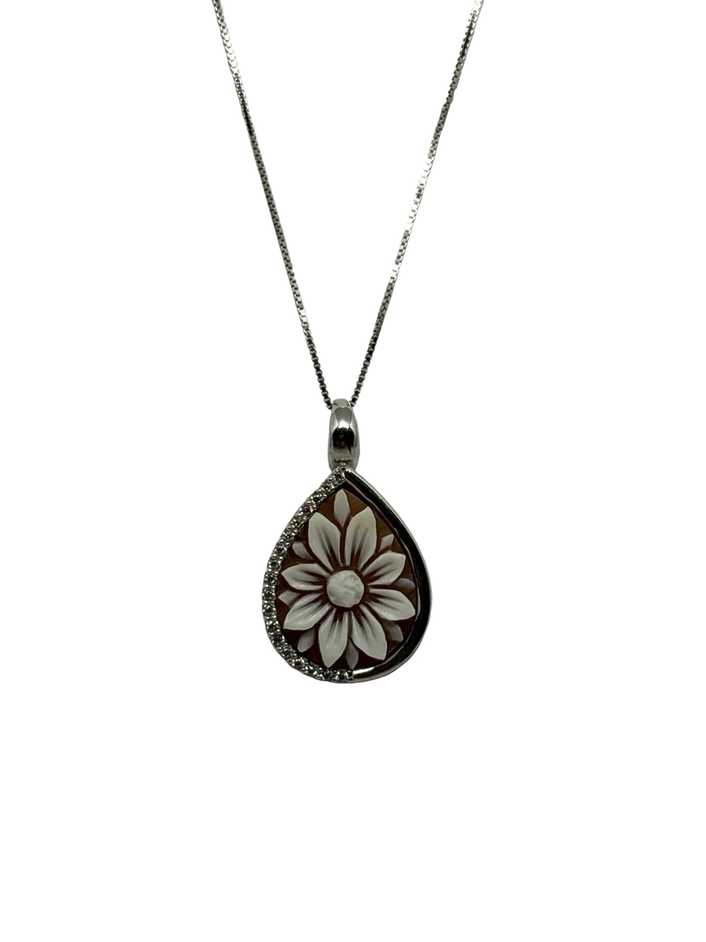 Collana in cammeo incisione "Fiore"