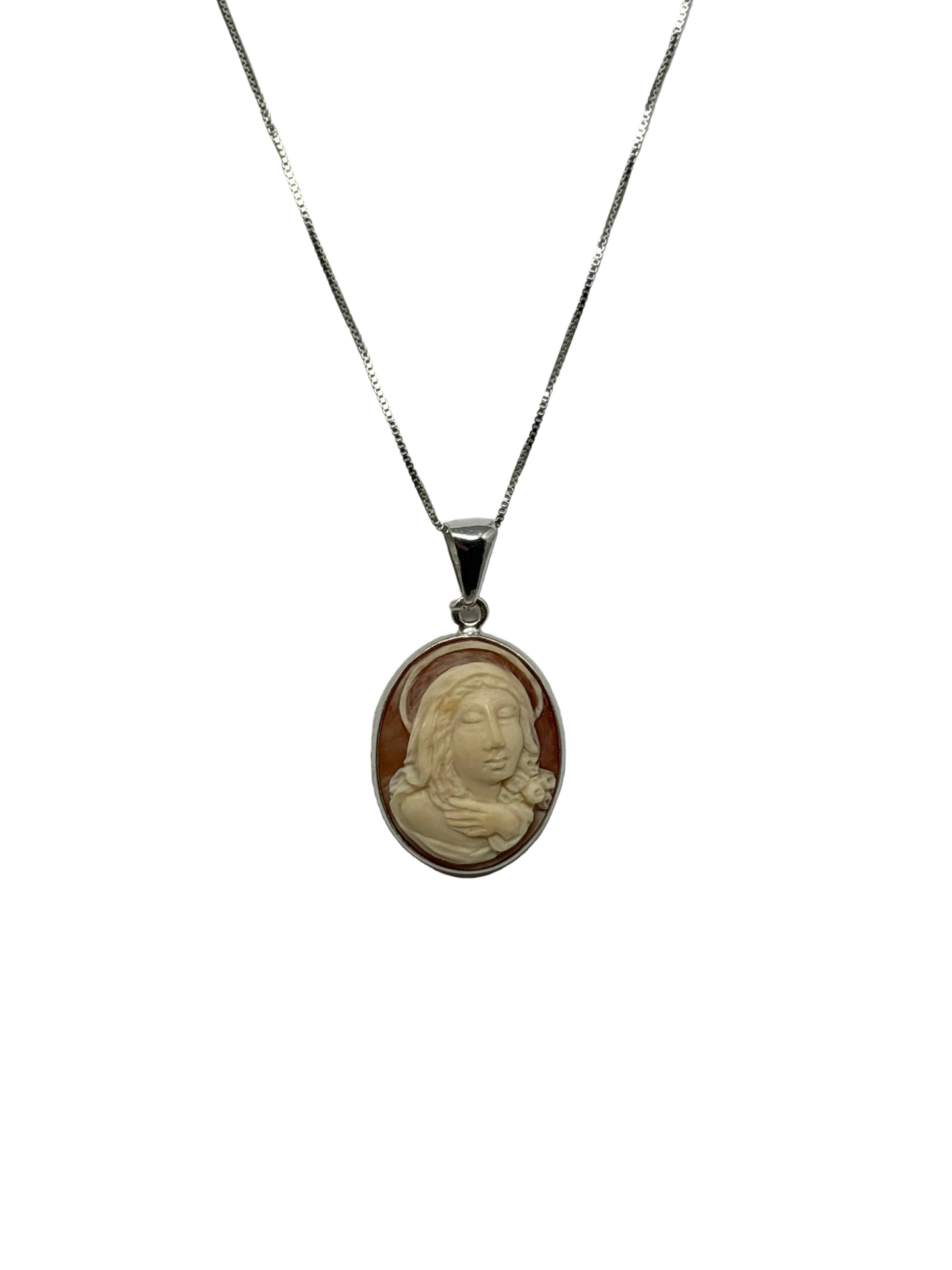 Pendente in Cammeo Artistico incisione "Madonna"