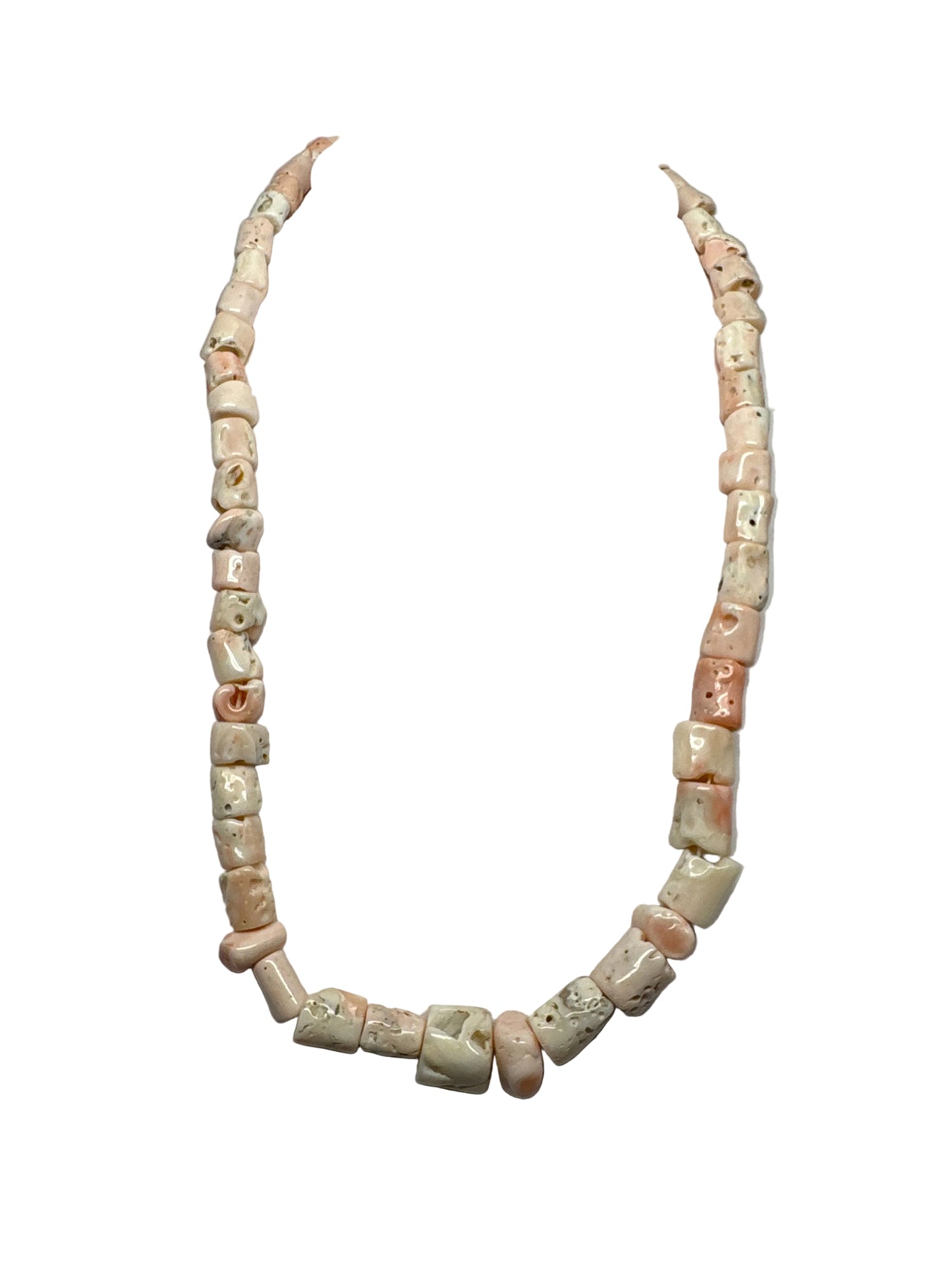 Collana in Corallo Rosa "Tubetti"