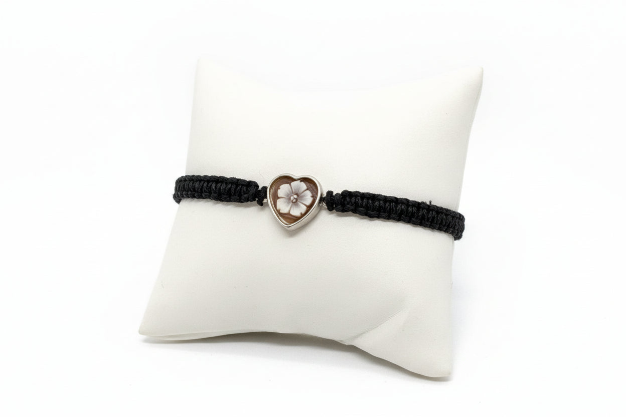 Bracciale in Cammeo incisione "Fiori"