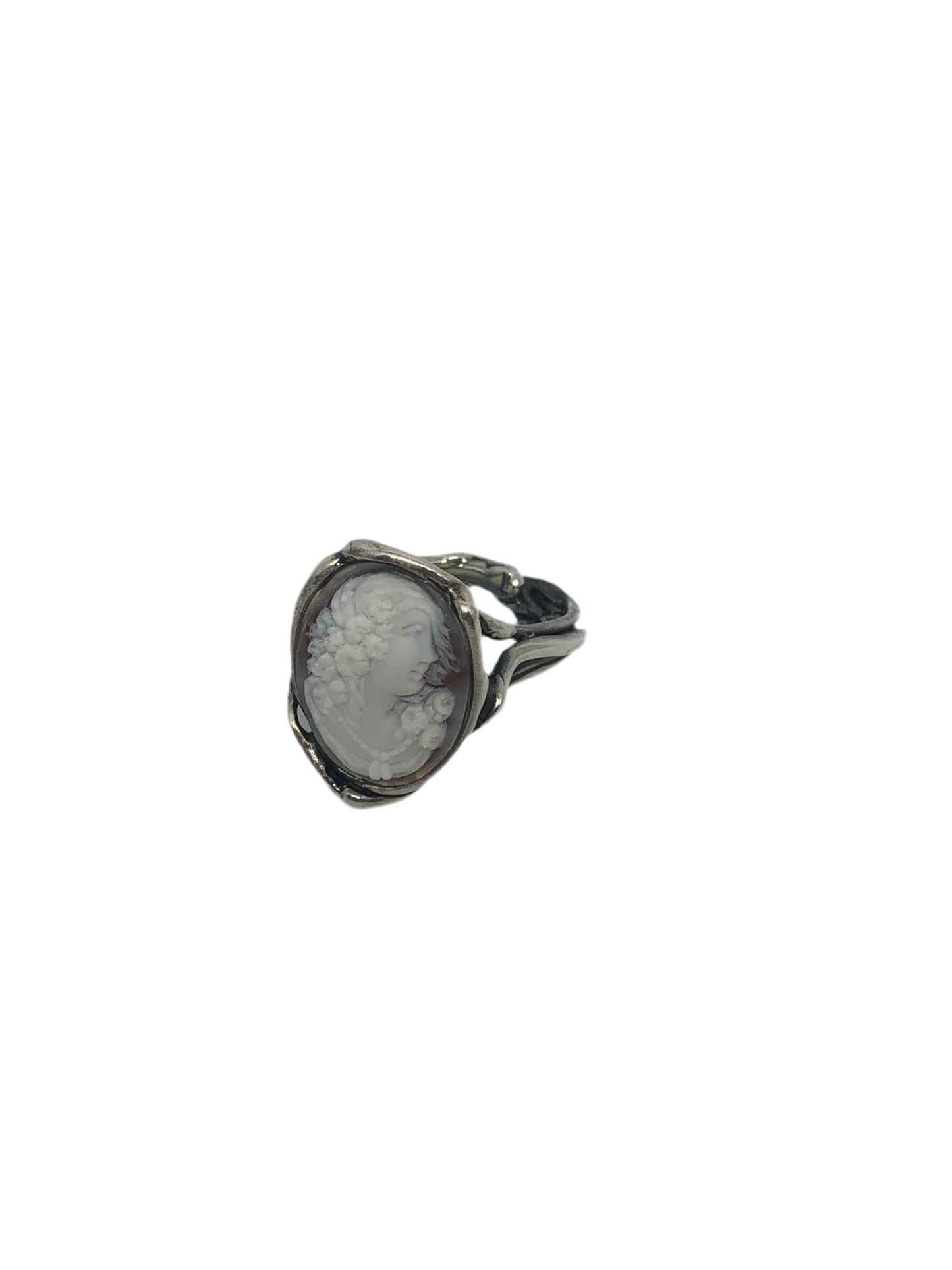 Anello in Cammeo Artistico Profilo di Donna