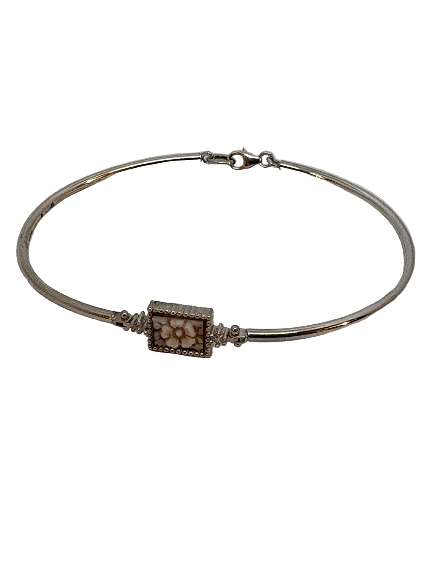 Bracciale in Cammeo incisione "Fiore"
