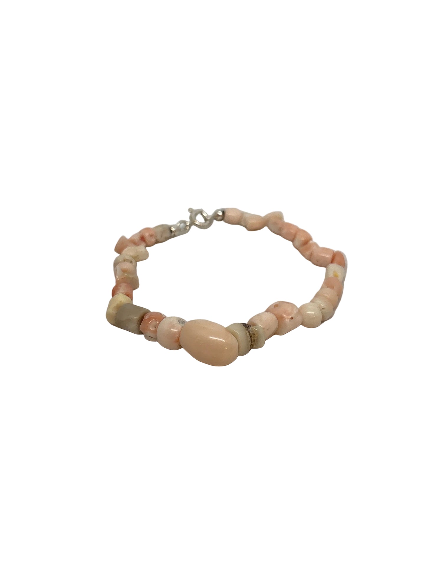 Bracciale in Corallo Rosa Grezzo