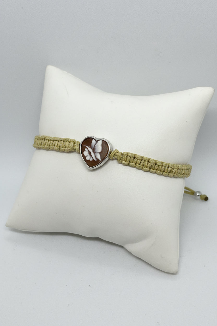 Bracciale in Cammeo incisione "Farfalla"