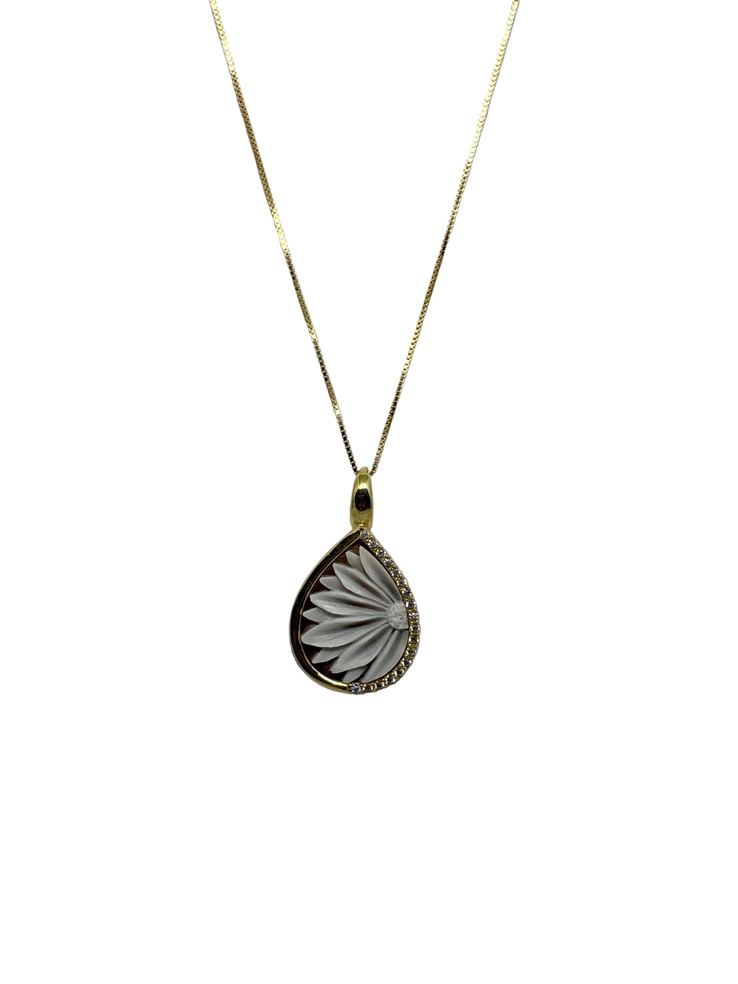 Collana in Cammeo incisione "Fiore"