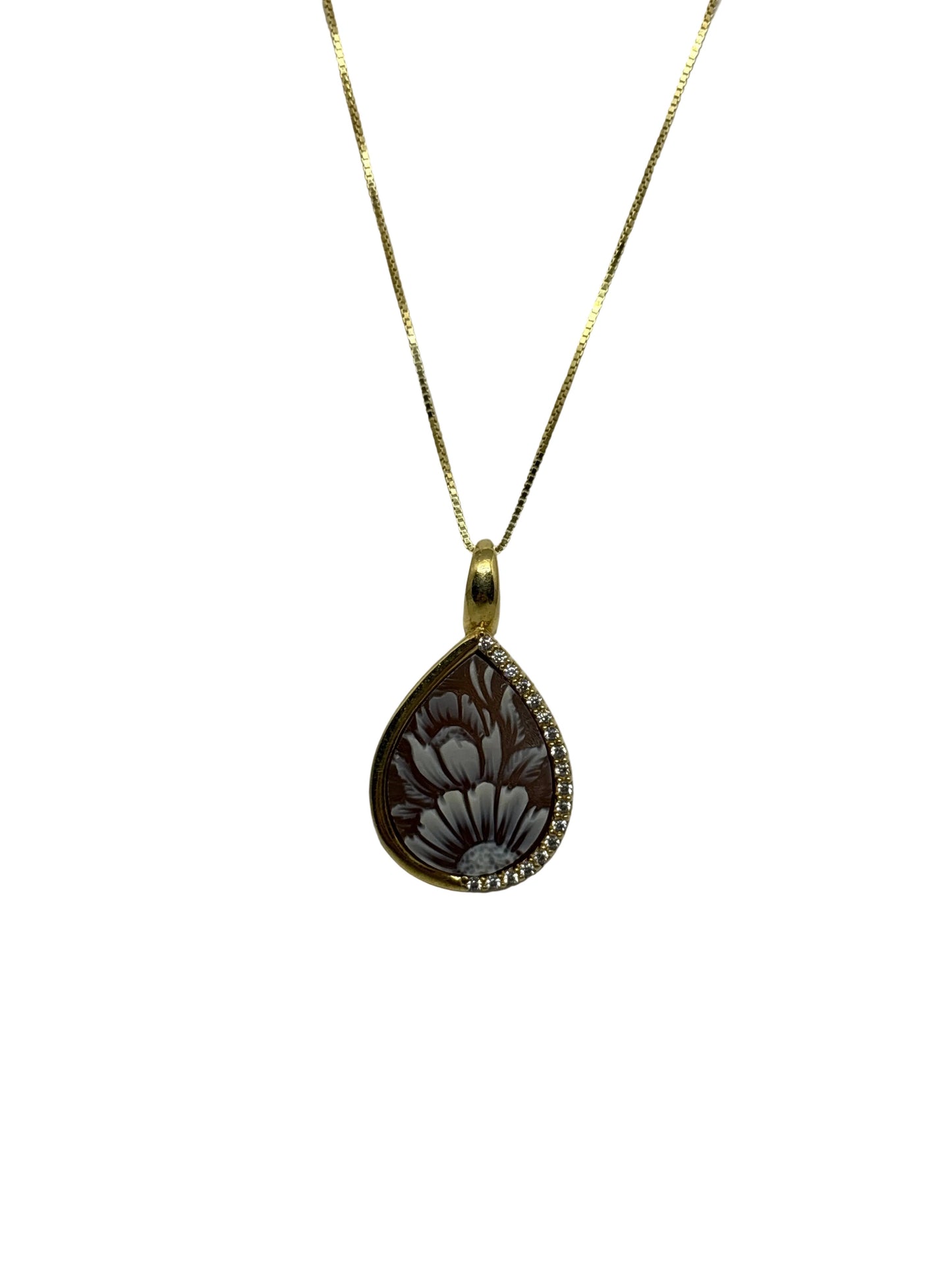Collana in Cammeo incisione "Fiore"
