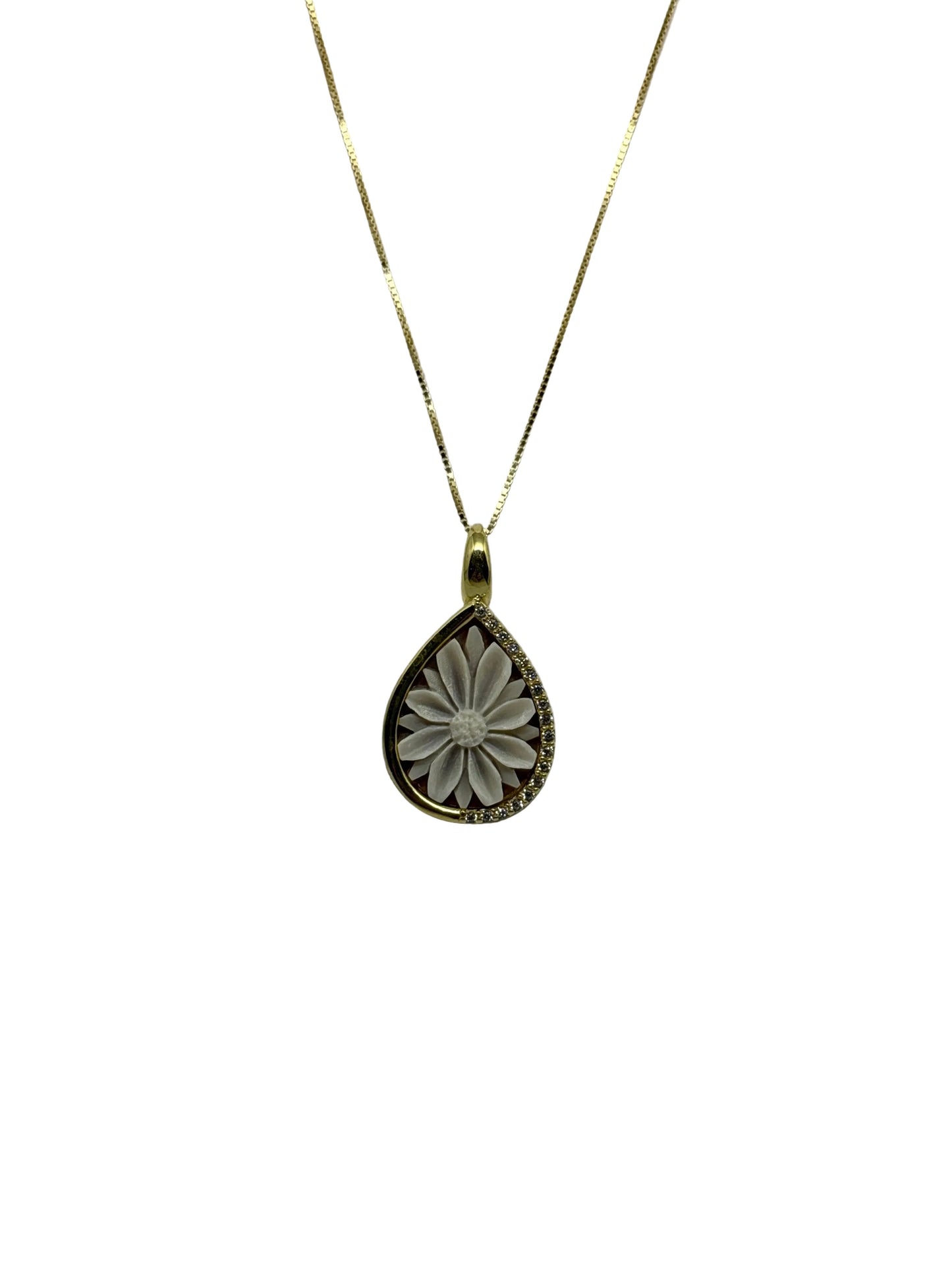 Collana in Cammeo incisione "Fiore"