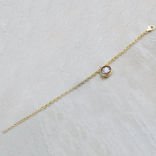 Italian Cameo Bracelet Cinderella Butterfly Cameo