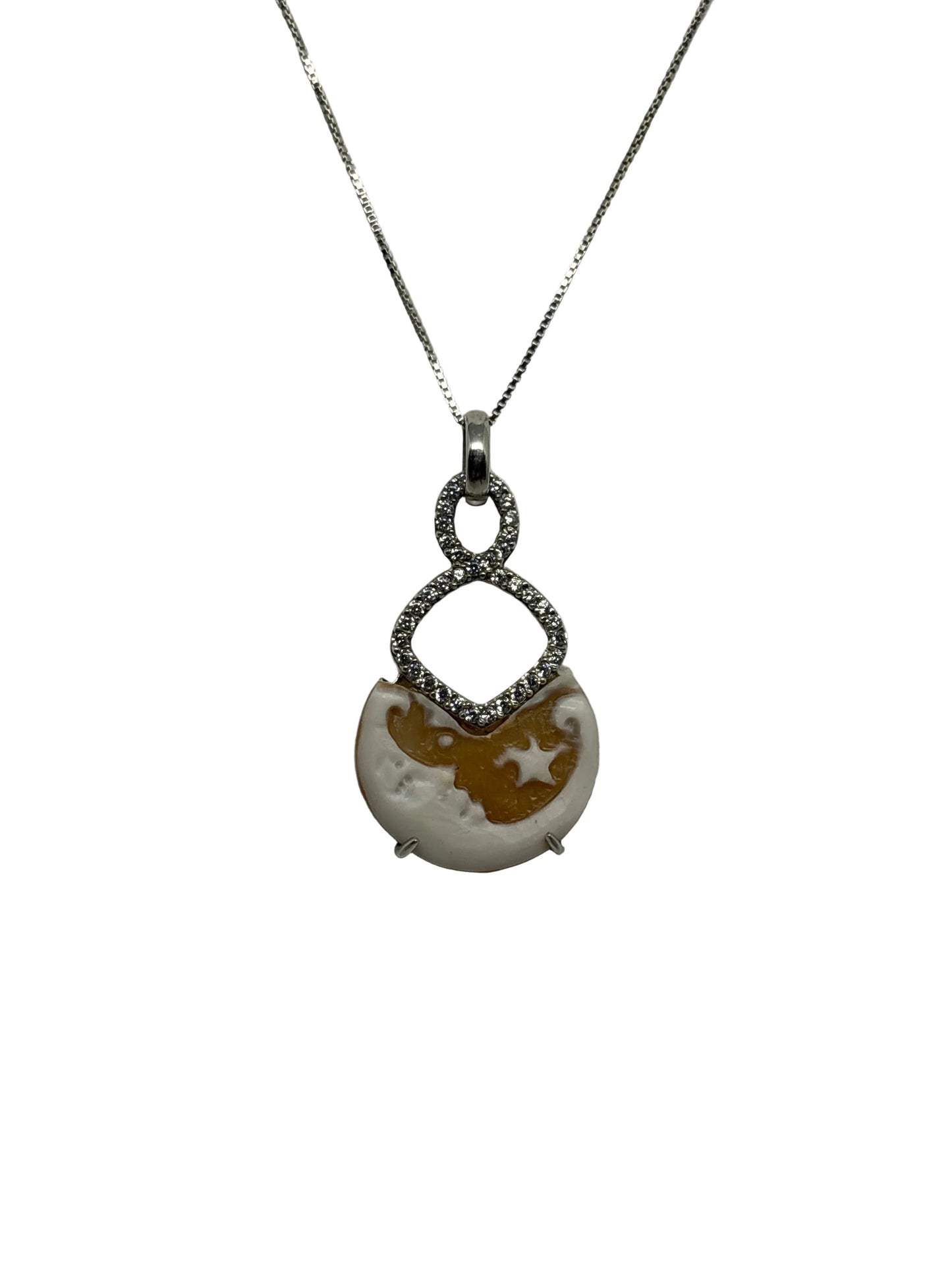 Collana in Cammeo incisione "Fiore"