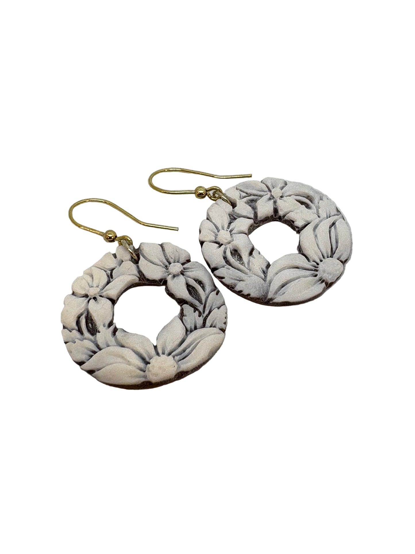 Orecchini in Cammeo incisione "Fiore"