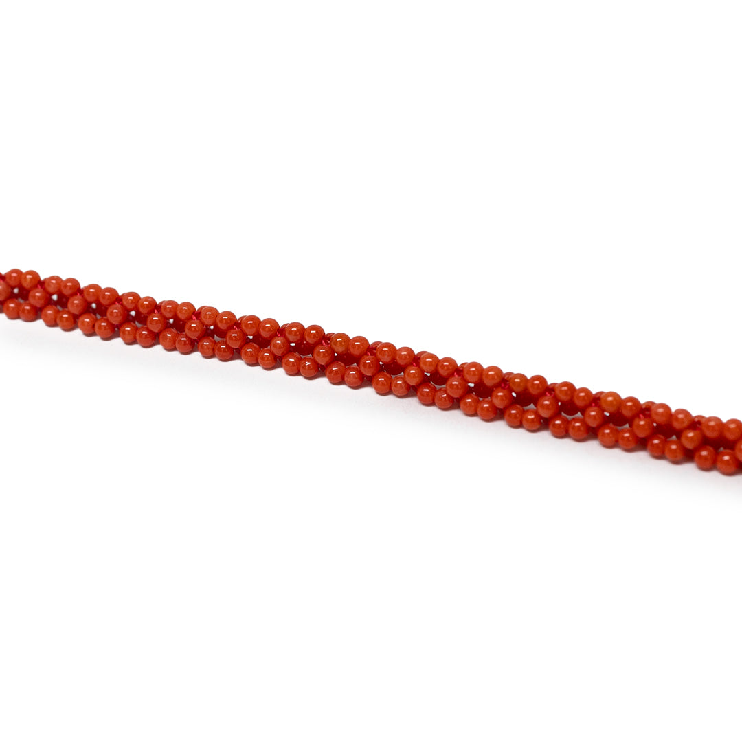 Red Coral Woven Bracelet