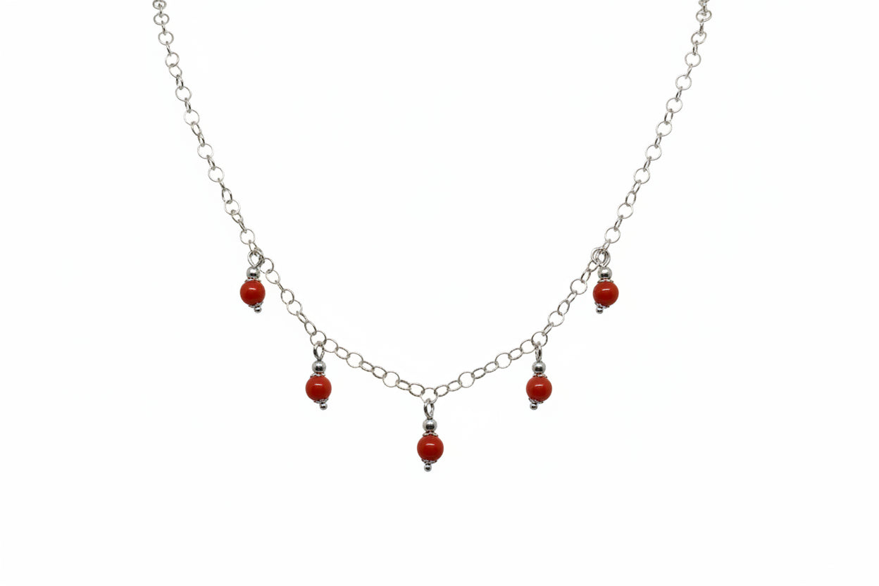 Collana in Corallo e Argento
