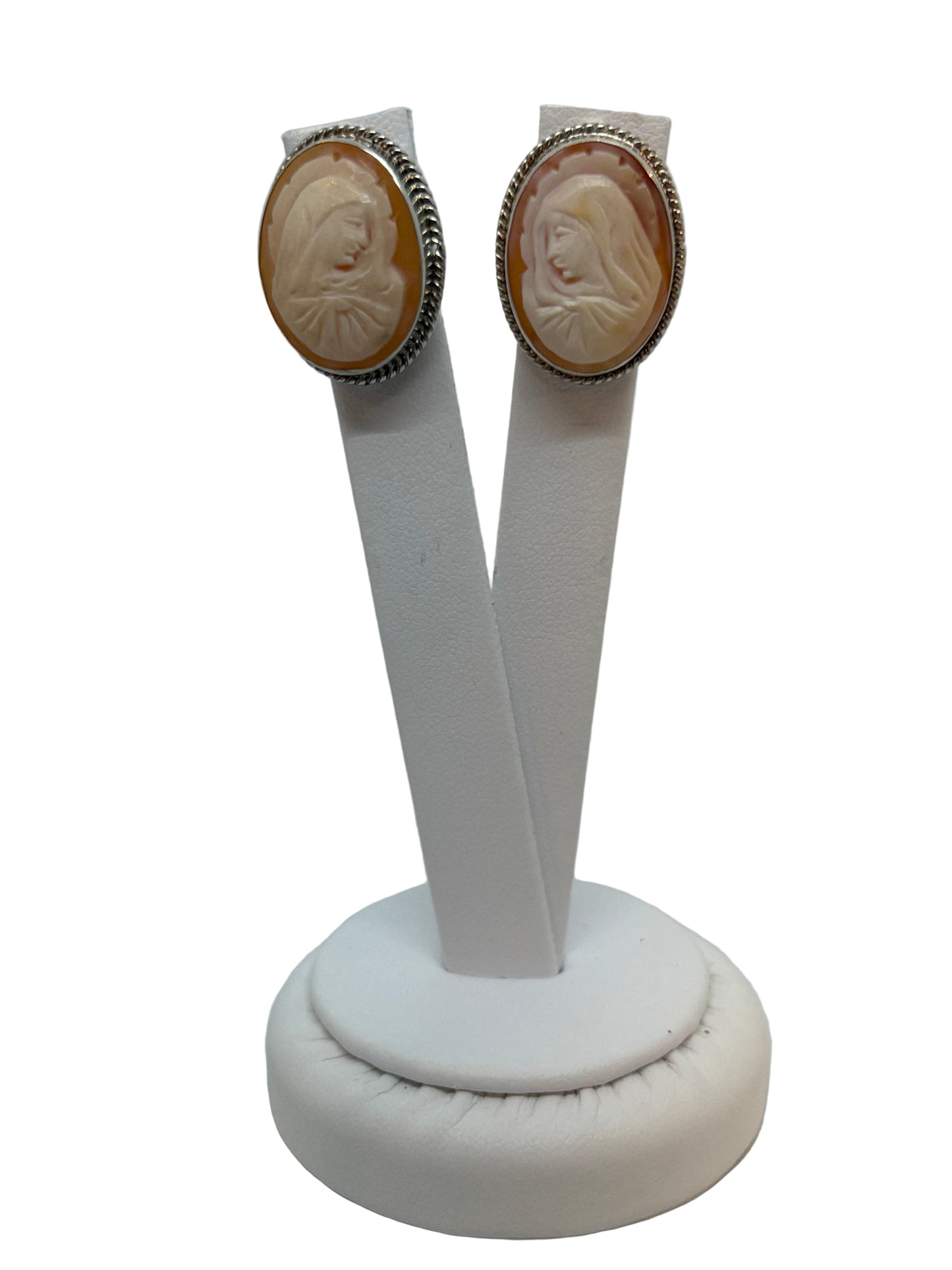 Orecchini Cammeo incisione "Madonnna"