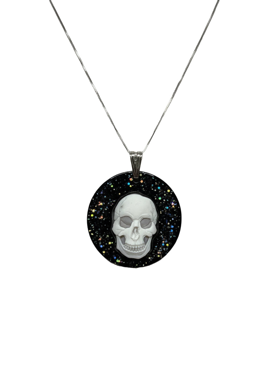 Pendente in Cammeo "Teschio Glitterato"