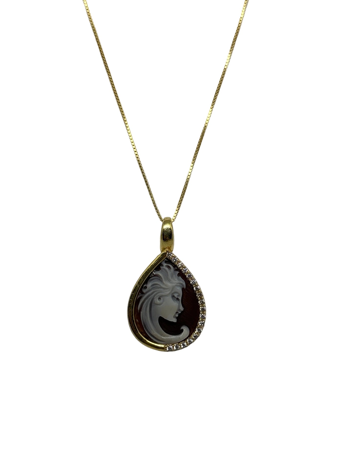Collana in Cammeo incisione "Profilo di Donna"