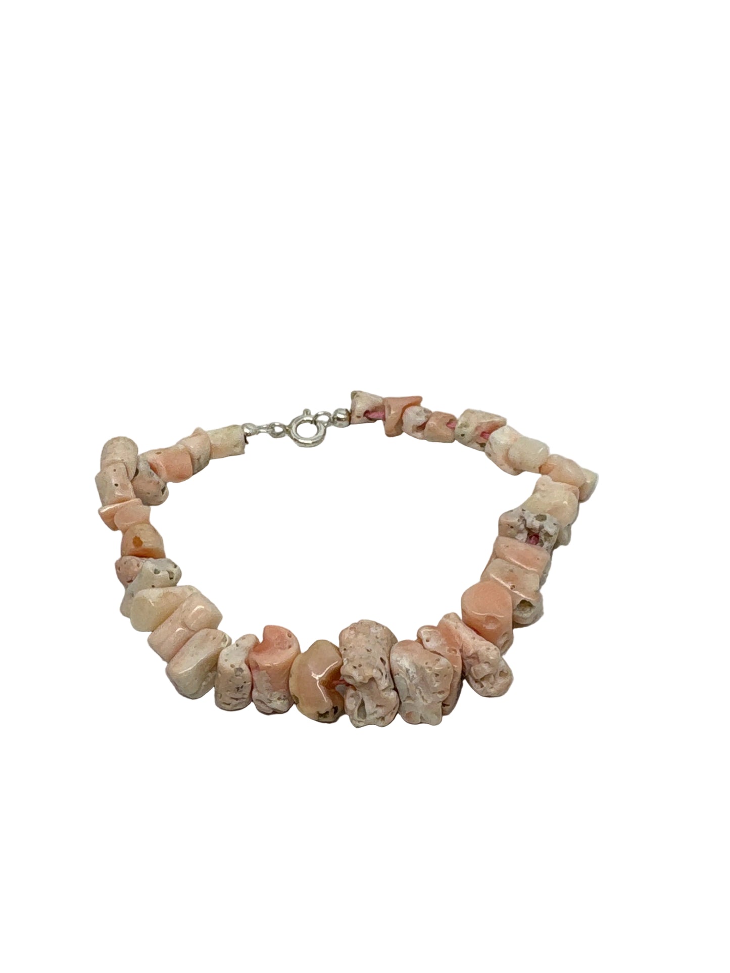 Bracciale in Corallo Rosa Grezzo