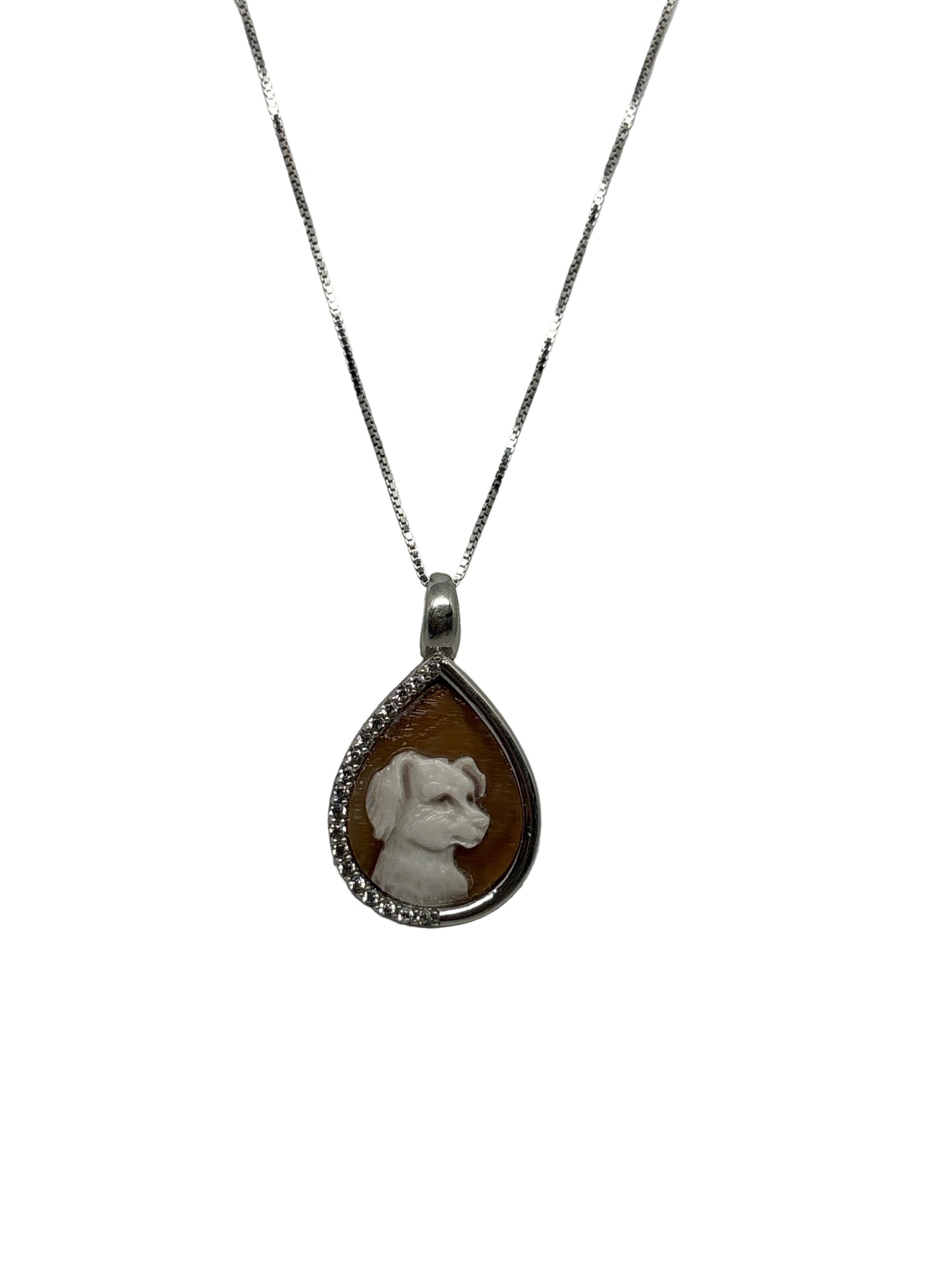 Collana in Cammeo incisione "Cane"