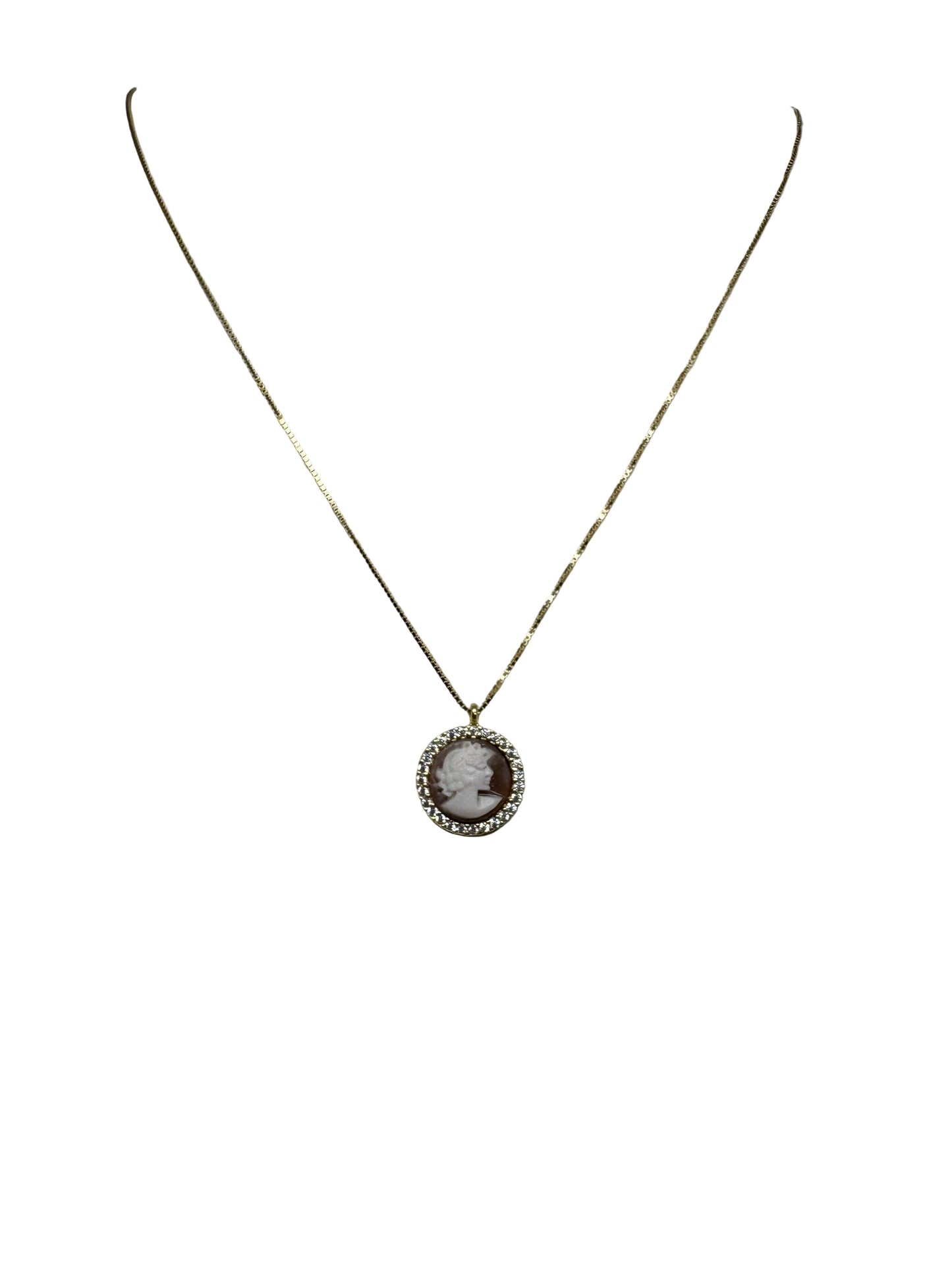 Collana in Cammeo incisione "Profilo di Donna"