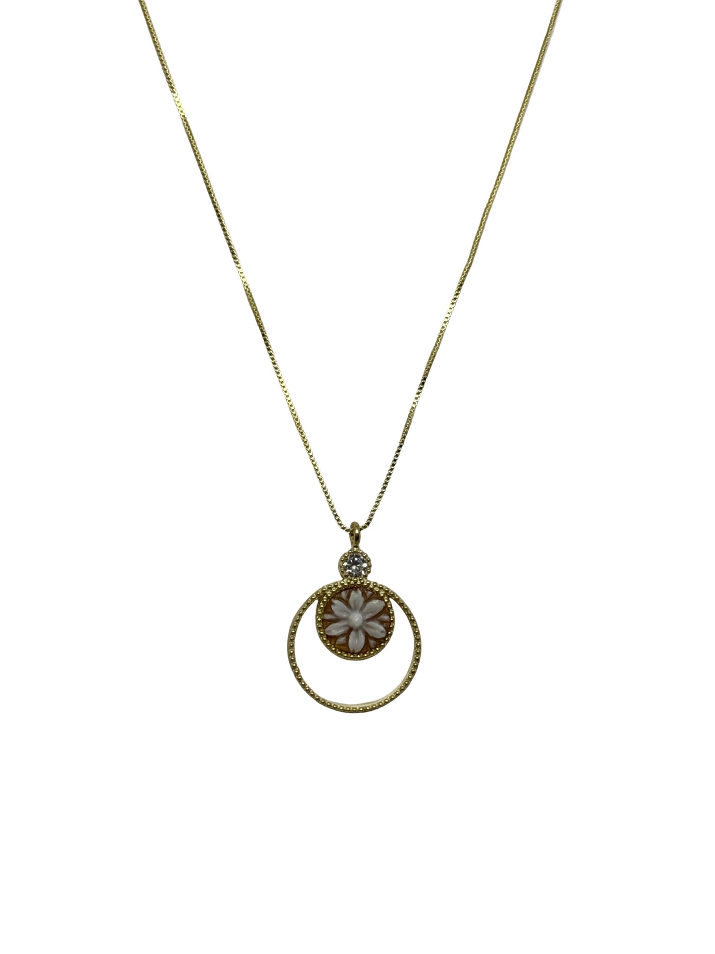 Collana in Cammeo incisione "Fiore"