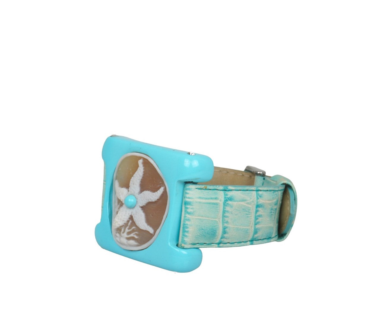 Bracciale Orologio Senza Tempo con Cammeo e Pasta di Turchese