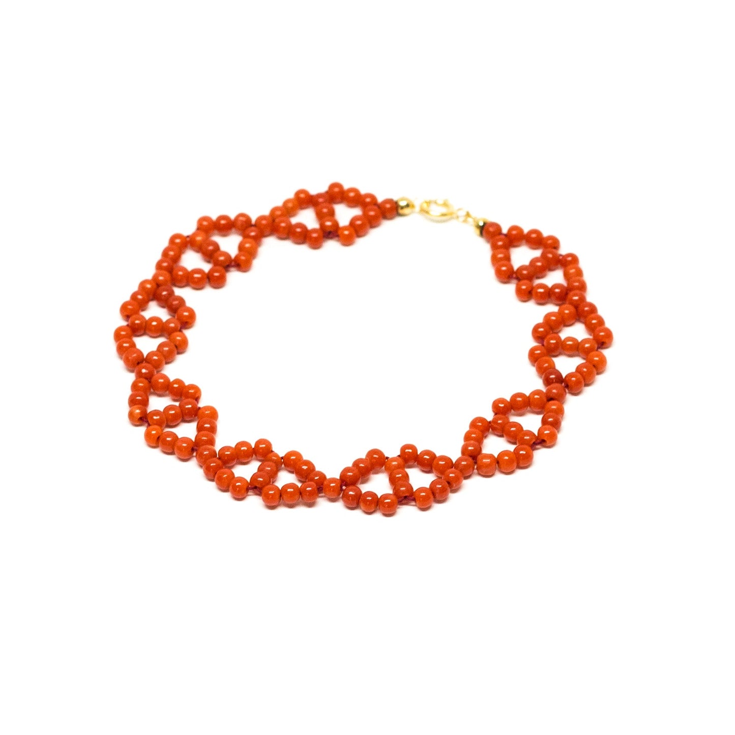 Bracciale in Corallo Rosso e Oro