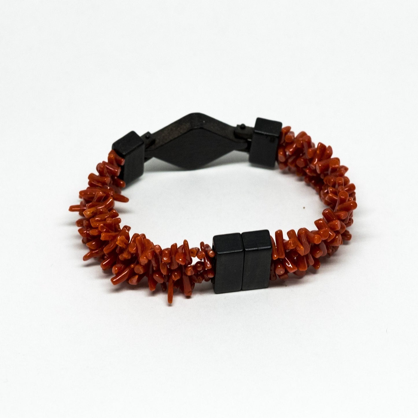 Bracelet with Cameo, Red Coral, Ebony (More Variants Available)