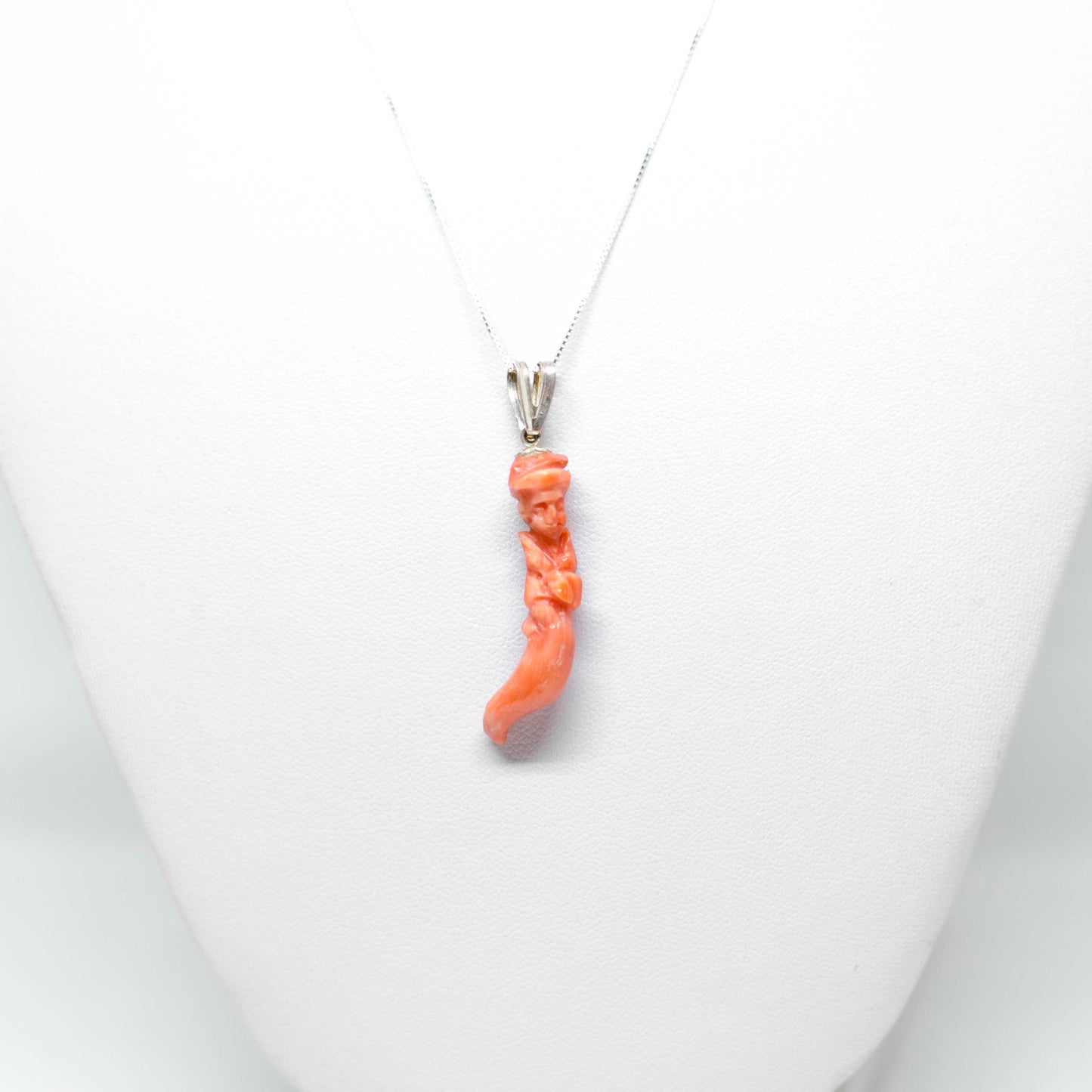 Pendente in Corallo 'Corno Gobbo Portafortuna'