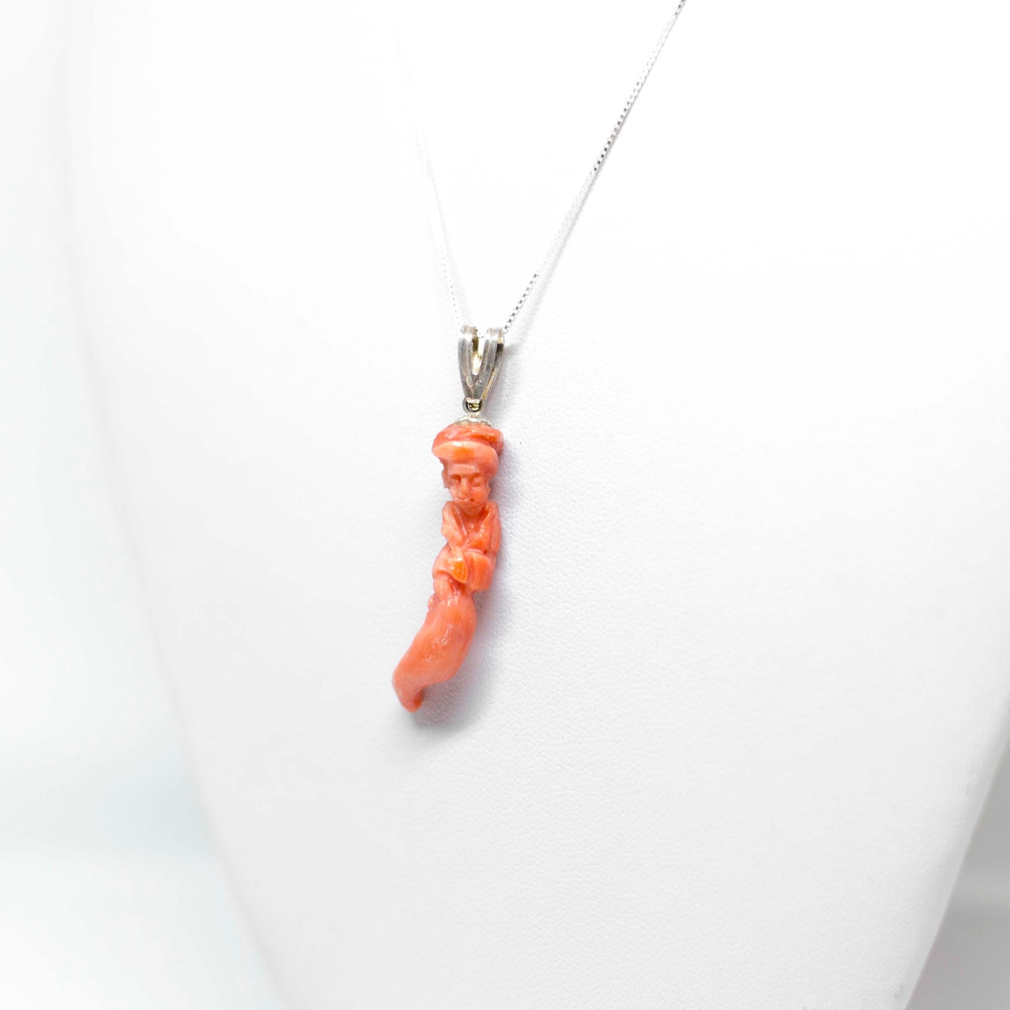 Pendente in Corallo 'Corno Gobbo Portafortuna'