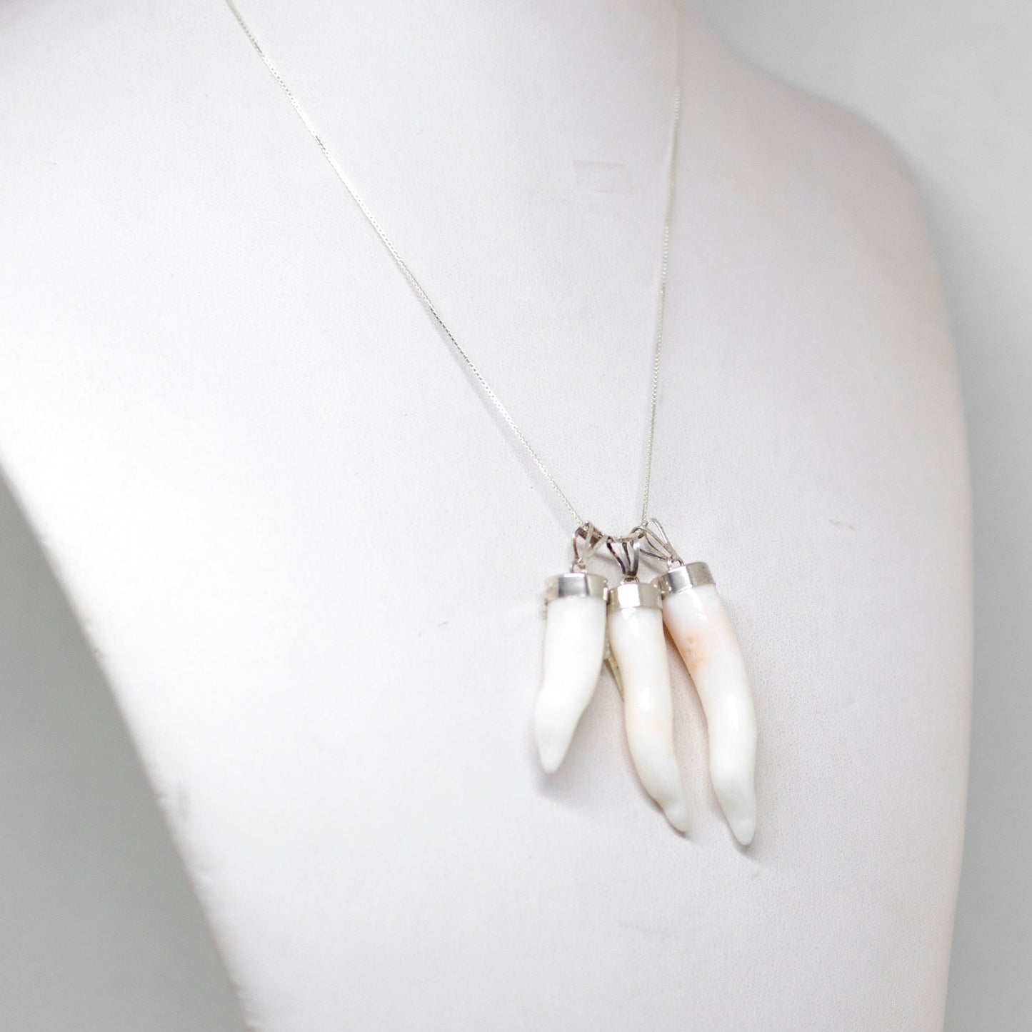 Coral Pendant Lucky Horn