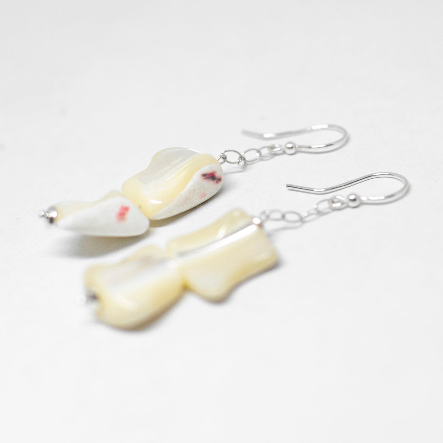 Silver and mother of pearl earrings