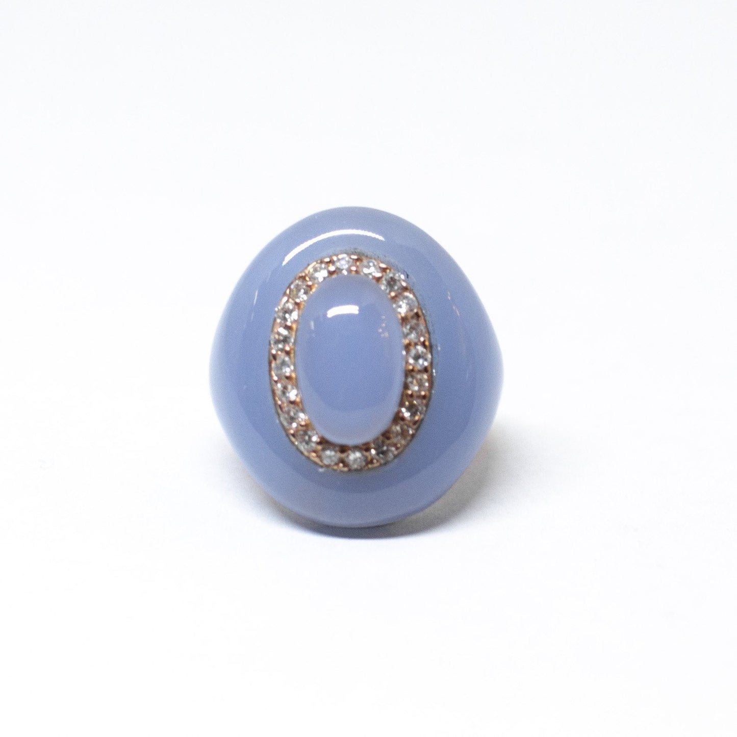 Agate and zirconia ring