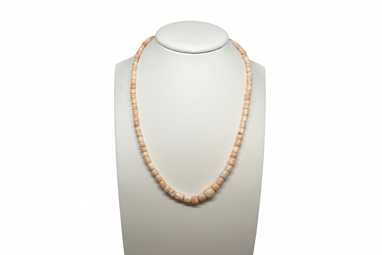 Collana in Corallo Rosa "Tubetti"