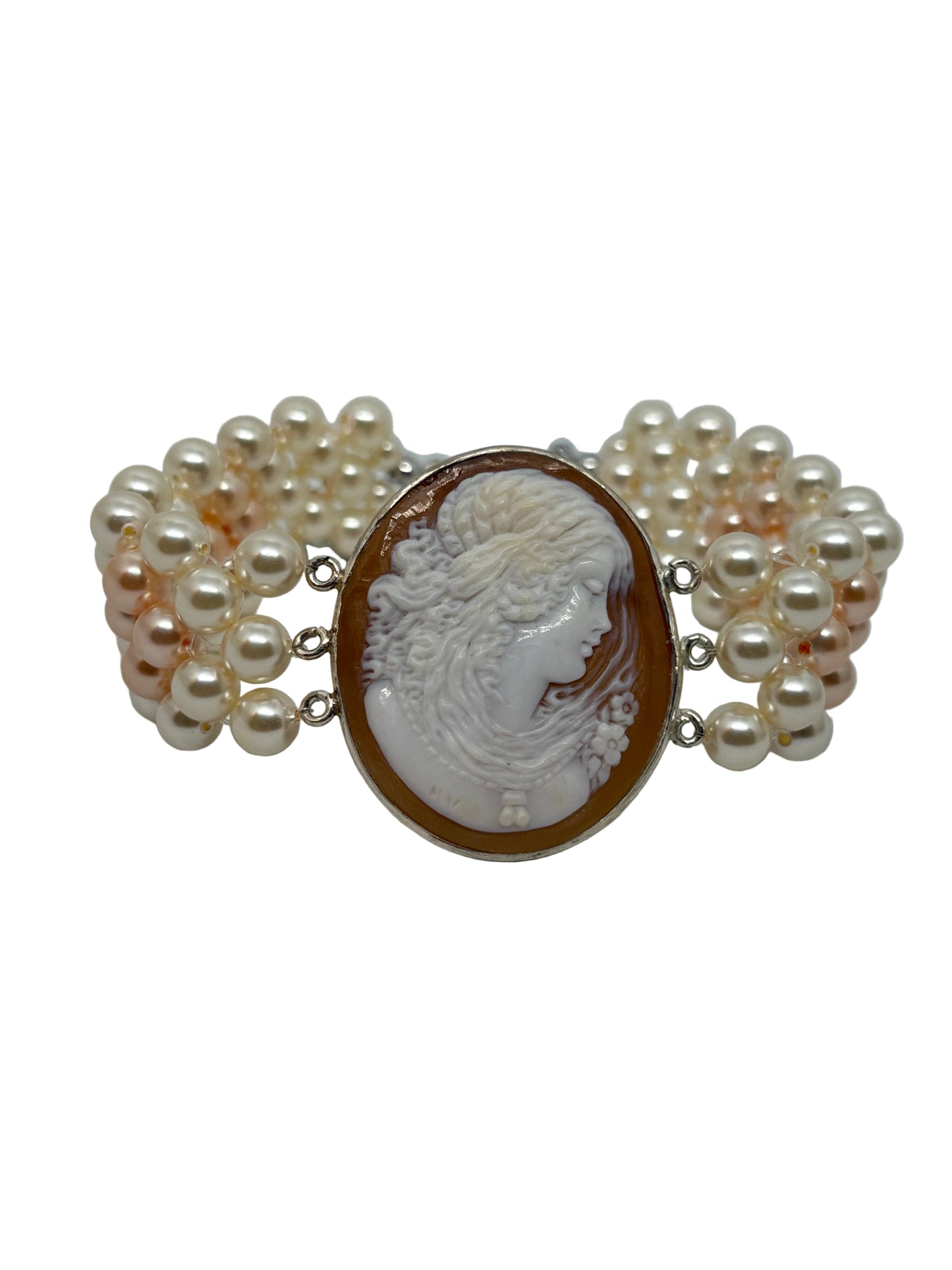 Bracciale in Cammeo Artistico incisione "Profilo di Donna"