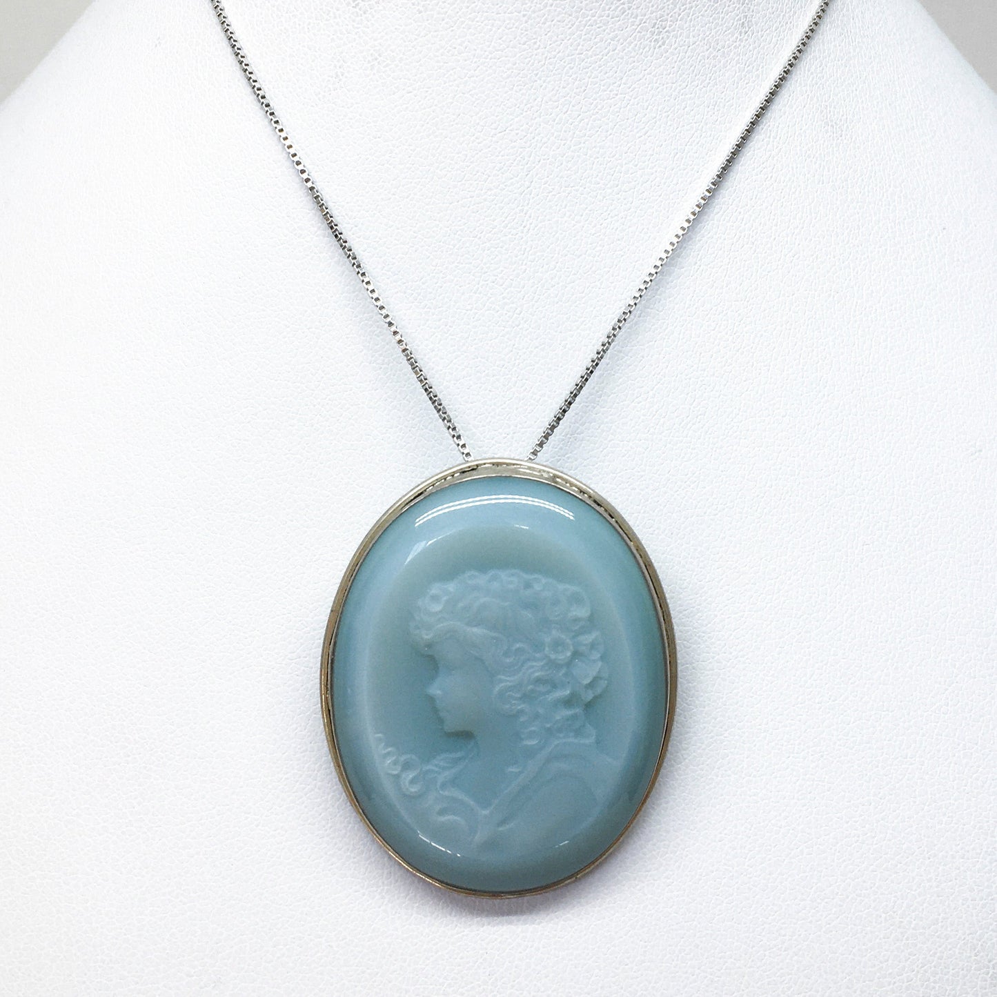 Pendente Spilla Cammeo su Agata Profilo Donna