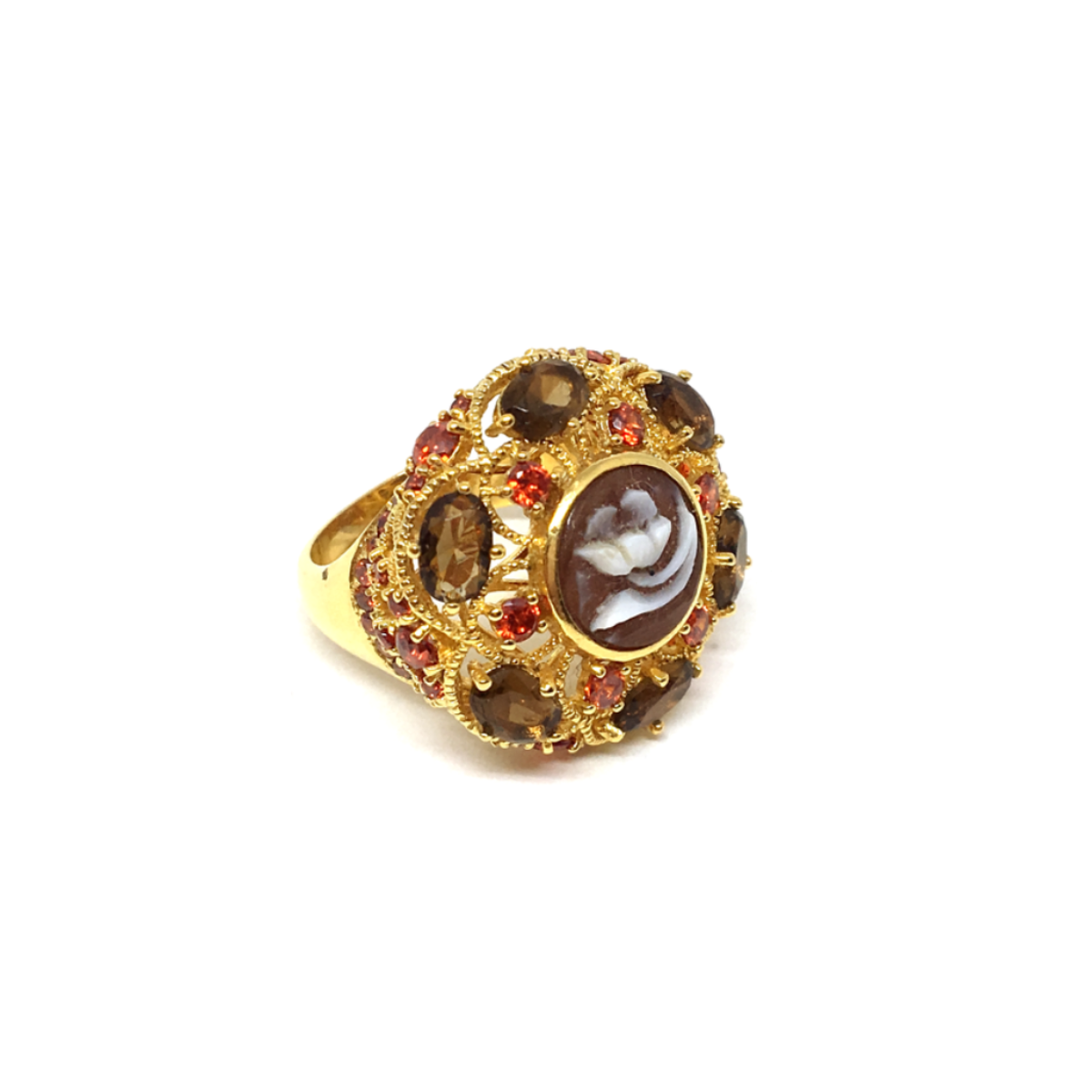 Italian Cameo Ring Sissi Cameo Flower