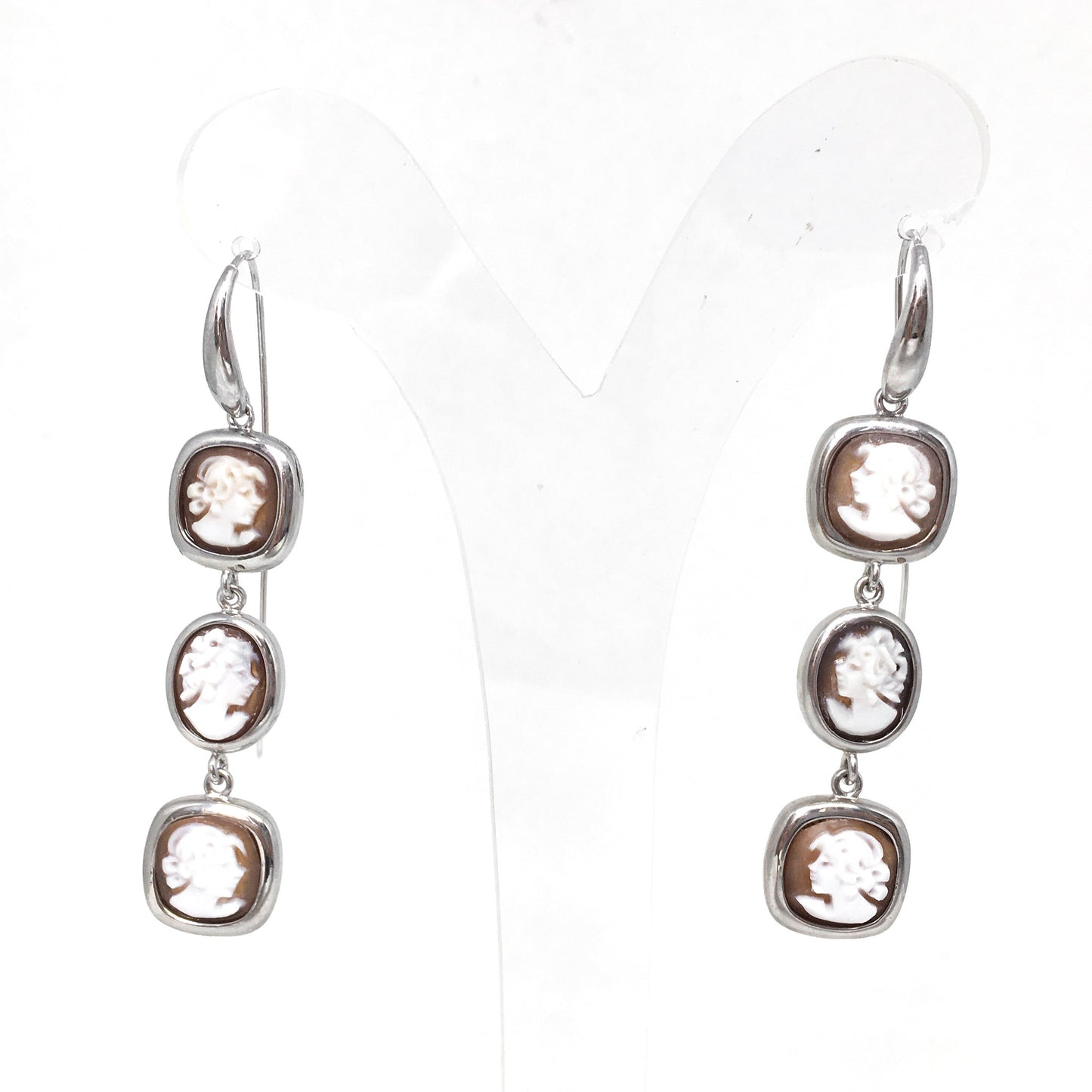 Orecchini-Cameo-Italiano-Cammeo-Profil- Donna