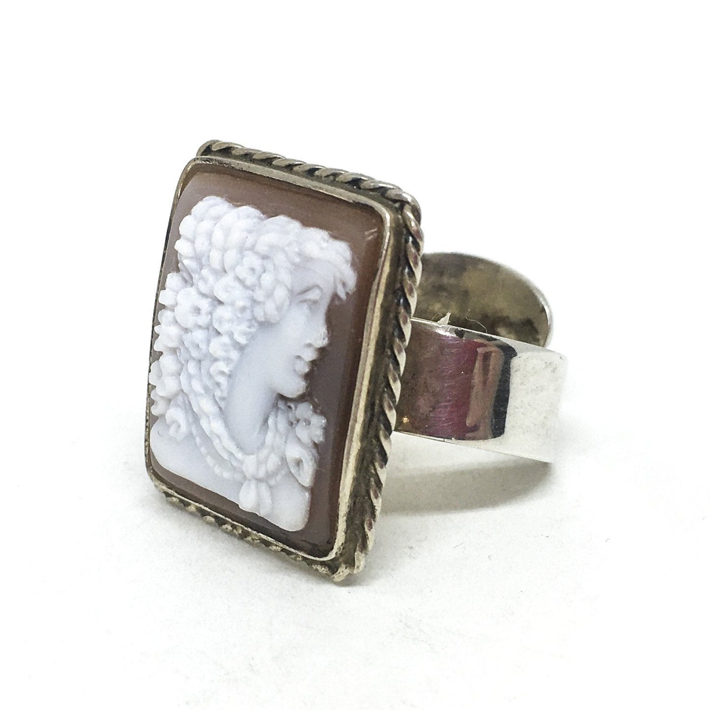 Anello-Cammeo-Artistico-Profilo -Donna
