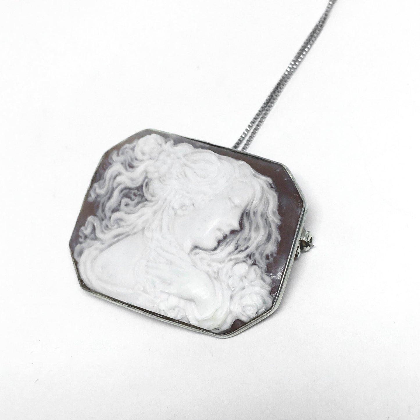 Pendant Brooch Cameo Artistic Profile Woman