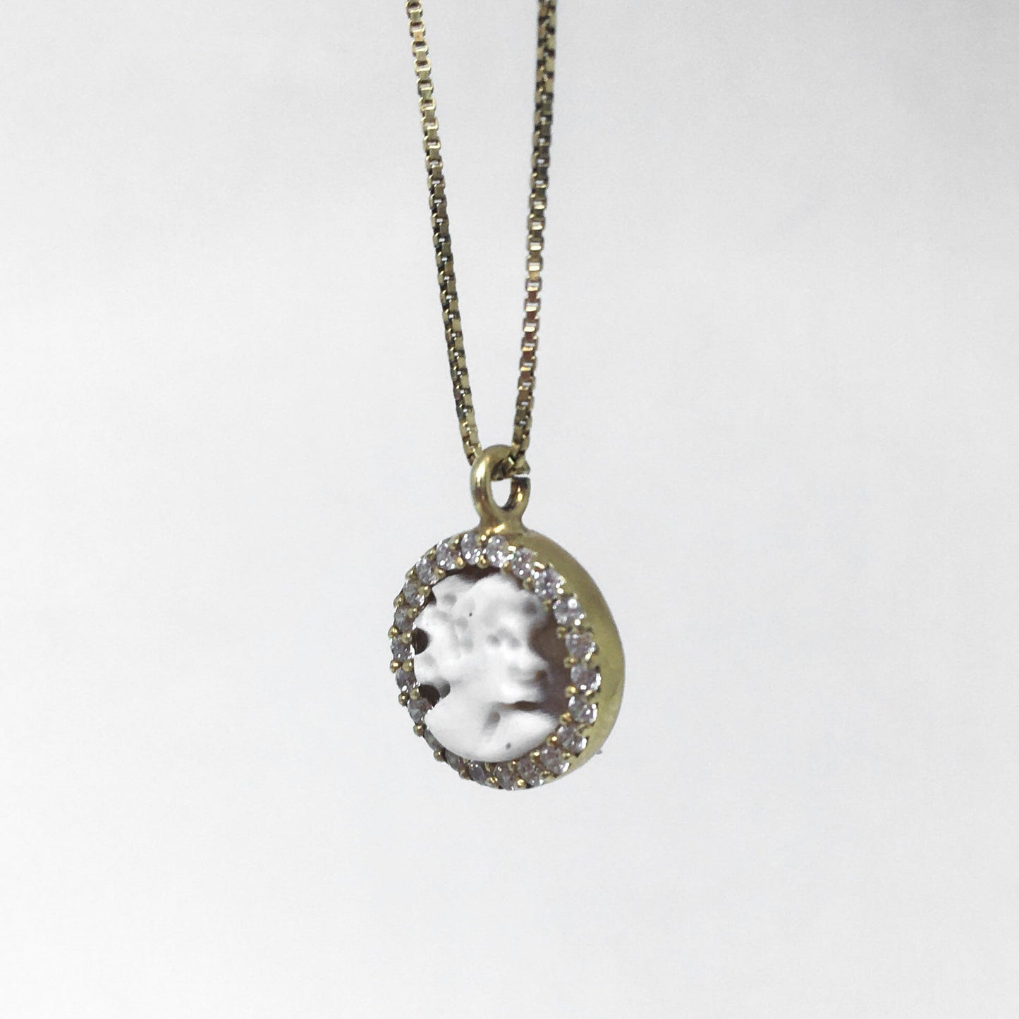 Pendente Cameo Italiano Cammeo Profilo Donna