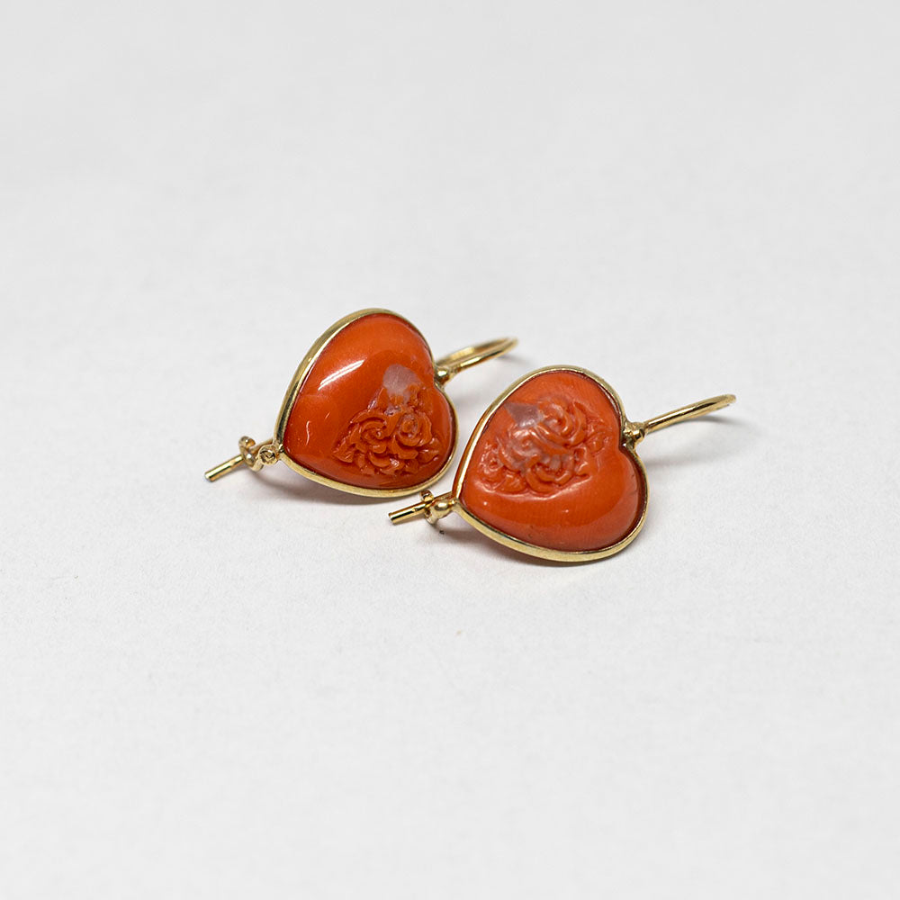 Orecchini Corallo Cuore