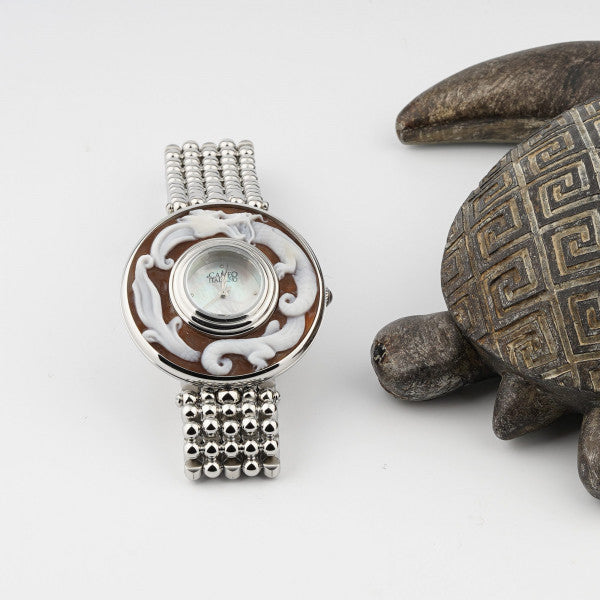 Italian Cameo Watch Partenope Cameo Serpenti