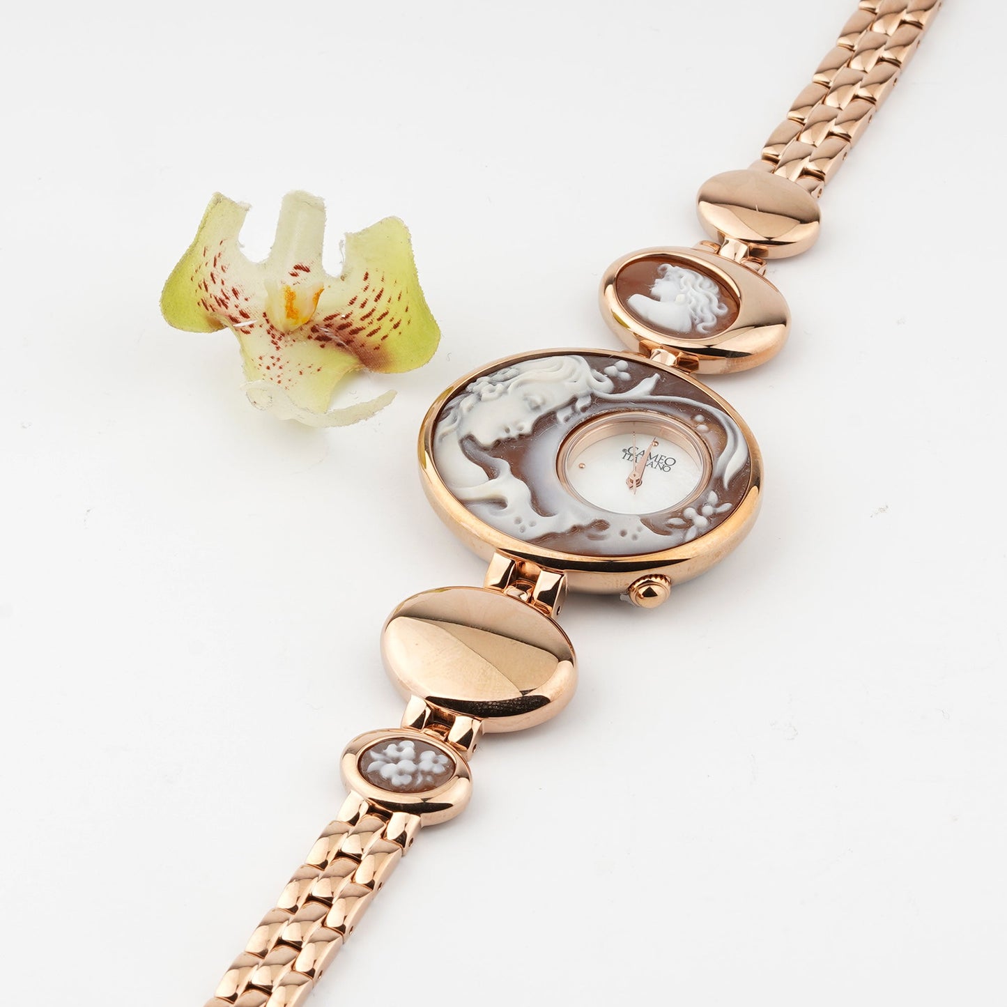 Italian Cameo Clock Partenope Cameo Set Head