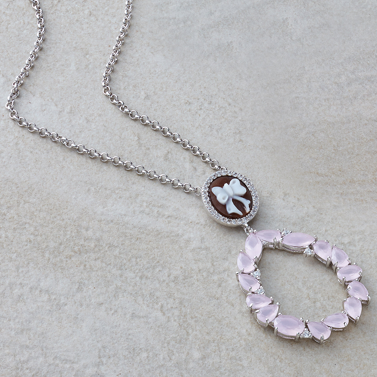 Necklace Cameo Italian Lights Cameo Bow