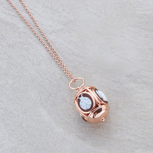 Pendente Cameo Italiano Fortuna con Coccinella