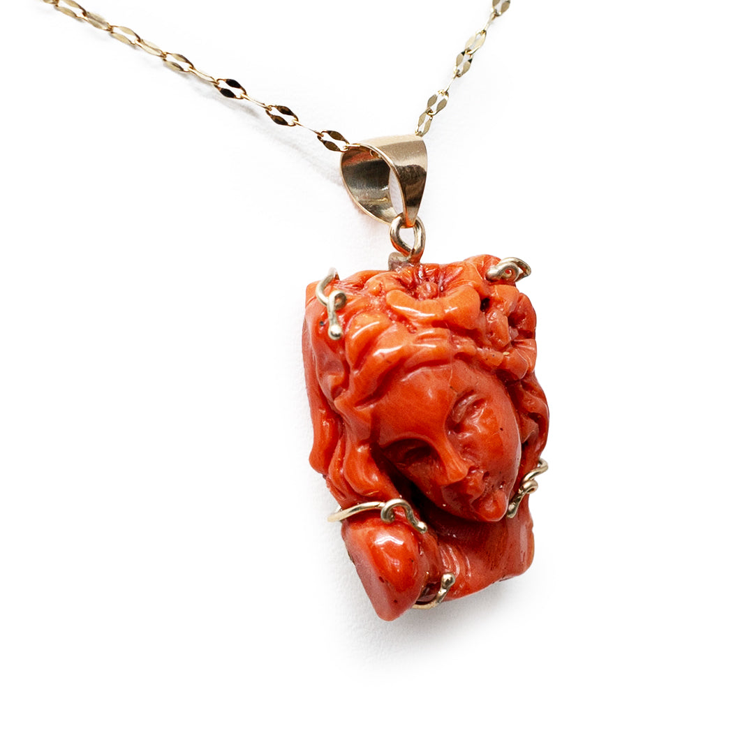 Pendente-Cammeo-Corallo-Volto-Donna-in-Oro