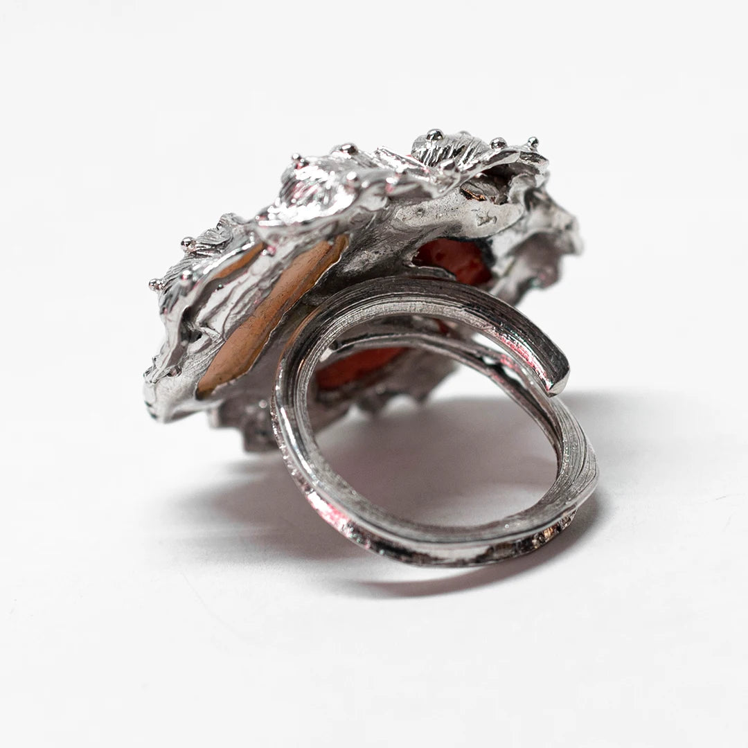 Anello in Corallo e Argento
