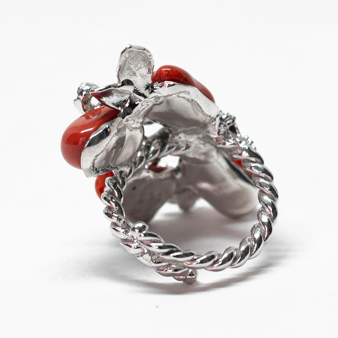 Coral Flower Ring